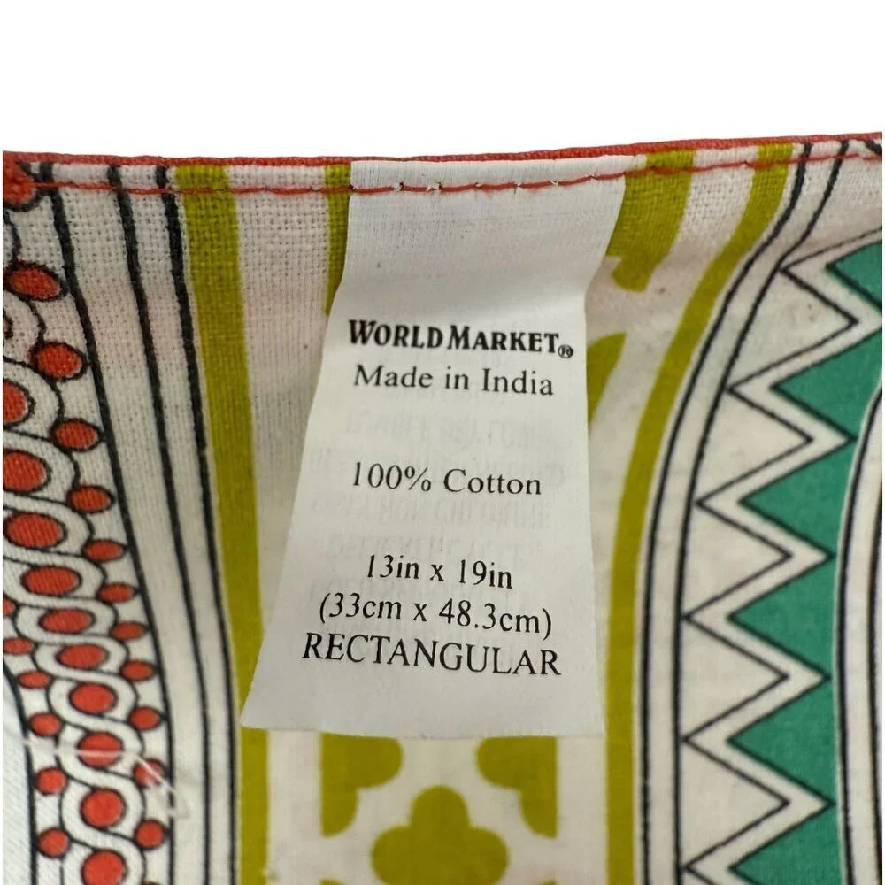 Floral Placemats by World Market Boho Cotton Fabric Set of 2